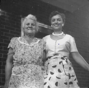 Sophia (Gomulka) Martin (right), a “riveter” at the Lincoln Motor Company plant during World War II, with mother Anna (Korzeniowska) Gomulka Redzej in Detroit, ca. 1948. From the collection of Honorary Society member Gary Martin Sr.