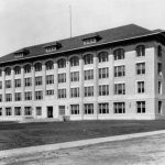 The administration building at the Lincoln Motor Company plant. The sprawling plant, situated on 50 acres, was located at 6200 W. Warren Avenue, just east of Livernois, in Detroit. The administration and other buildings were designed by architect George D. Mason and built by the Walbridge Aldinger firm.