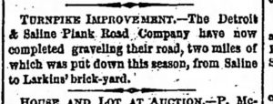 October 25, 1837, Detroit Free Press ad clipping mentioning Larkins Brick Yard. It is clear from this ad that the Larkins Brick Yard was one of Detroit’s first brick yards and may have been established soon after Louis Lonyo Sr. founded his company