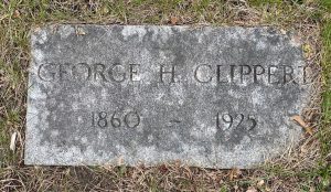 Grave marker of George H. Clippert, the industrial pioneer whose name, to many, is most associated with the Clippert Brick Company in Springwells in Southwest Detroit. He is buried in Woodmere Cemetery in Detroit