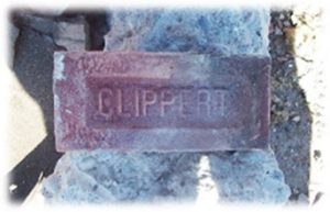 A historic brick from the Clippert Brick Company in Southwest Detroit