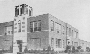 Two-story annex added to the existing St. Barbara church buildings, ca. 1930. Ibid.