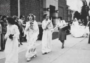 St. Barbara’s Honor Guard of May Procession consisting of 8th Grade girls, 1982. Ibid.